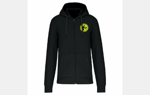 Douvres Tennis de Table - Sweat zippé à capuche noir ou vert